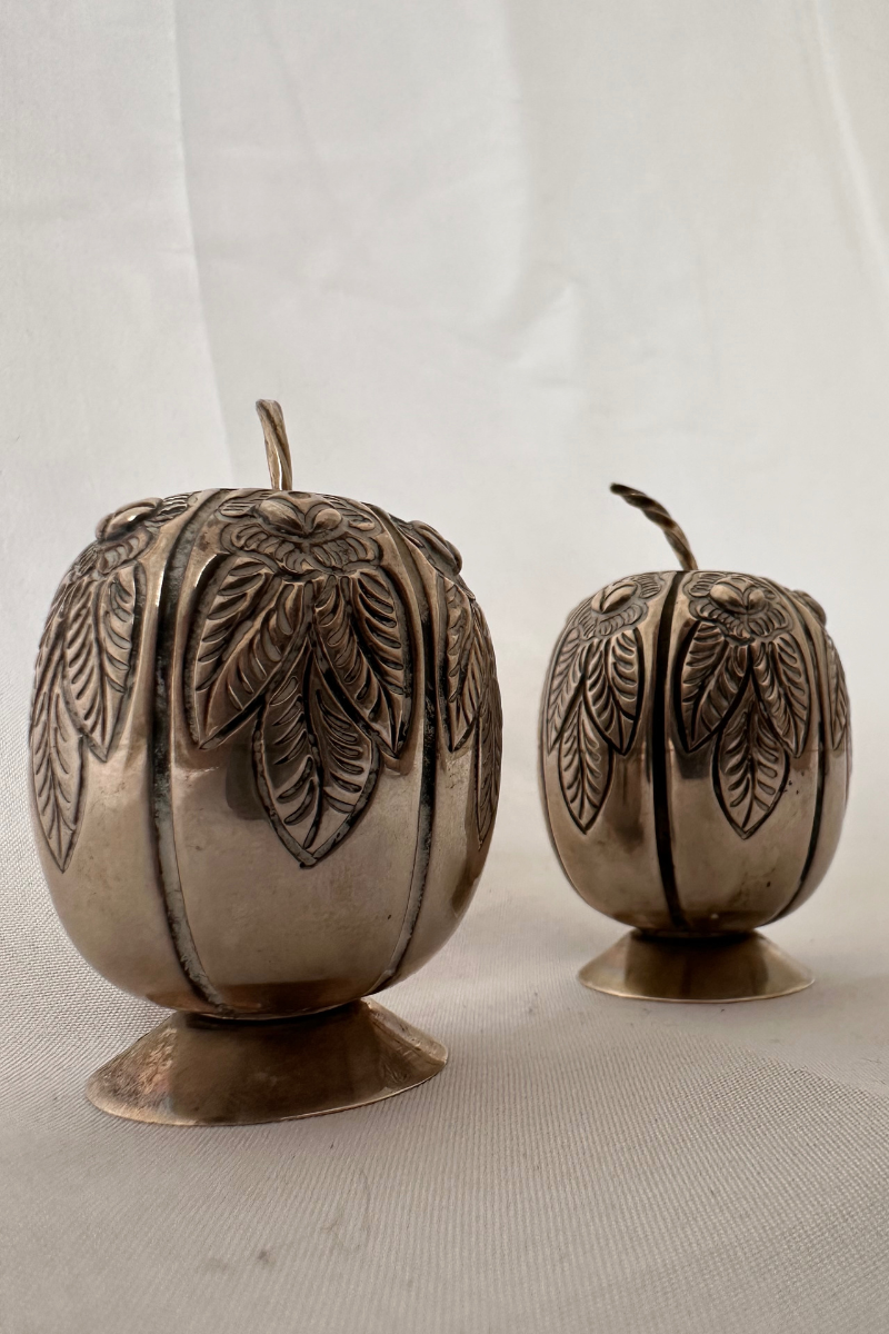Silver Salt & Pepper Set Feuilles d’Argent